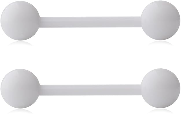 14G 16mm Acrylic Nipple Tongue Barbell Ring Body Piercing Jewelry Retainer 2-6PCS