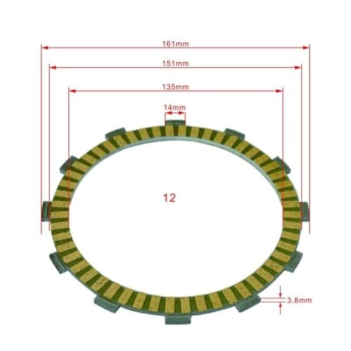 Disques d'embrayage moto pour DL1000 et V-Strom 1000 de 2002 à 2013