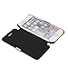 MTRONX Phone Case for Apple iPhone 6 Plus, iPhone 6s Plus, Magnetic Ultra Folio Flip Slim Leather Twill Case Cover Pouch - Black(MG-BK)