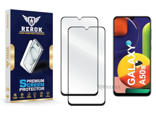 Image of Gorilla Tempered Glass Screen Protector Compatible with Samsung Galaxy A50s [Pack of 2] | Edge-to-Edge, Bubble-Free, Case Friendly, Easy Installation Kit