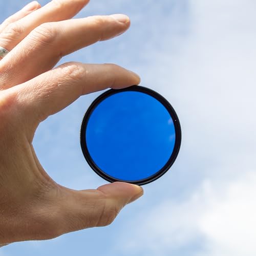 MaD Camera - 58mm Blauer Korrekturfilter - Reduziert Blendung & Verbessert den Kontrast - Premium Kamera-Objektivfilter für DSLRs