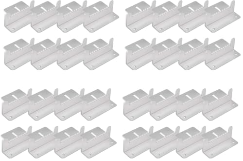 Image of BougeRV 16 Units Solar Panel Mounting Bracket Kits, Solar Panel mounting z Brackets, RV Solar Panel mounting Brackets for Solar Panel, Supporting for RV, Roof, Boat, Off-Grid (Pack of 2)