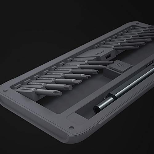 Mecool Set di cacciaviti di precisione Set di strumenti di riparazione portatile 30 in 1 Attrezzi rimovibili magnetici professionali per iPhone X, 8, 7/Cellulare/Computer/Tablet/Elettronica ecc-Grigio