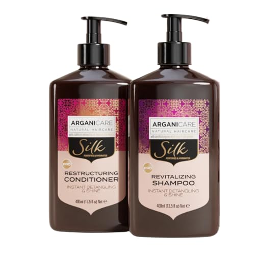 Arganicare Set Duo shampoo en conditioner conditioner met zijdeproteïne