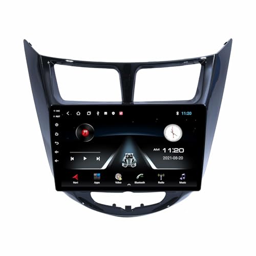 Image of Trony 9 inch Android 14 Car Stereo for Hyundai Verna Fluidic | 4GB+64GB | CarPlay & Android Auto | Full HD Touch | WiFi | GPS | Bluetooth | DSP Sound | Reverse Camera | Frame | 1 Year Warranty
