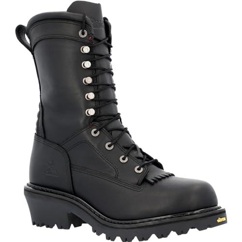 ROCKY Code Red Hotshot Logger Fire Boot, Black, Size 6.5(M)