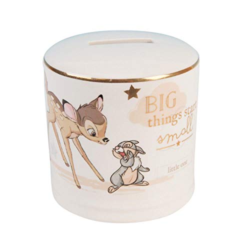 Image of Happy Homewares Bambi and Thumper Sketch Magical Moments Ceramic Money Bank - Officially Licensed