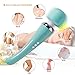 Cordless Wand Massager - Therapeutic Personal Massager - 8 Speeds 20 Vibrating Patterns - USB Rechargeable - Handheld Cordless and Powerful - Wand Massager for Muscle Aches - Sports Recovery-Turquoise