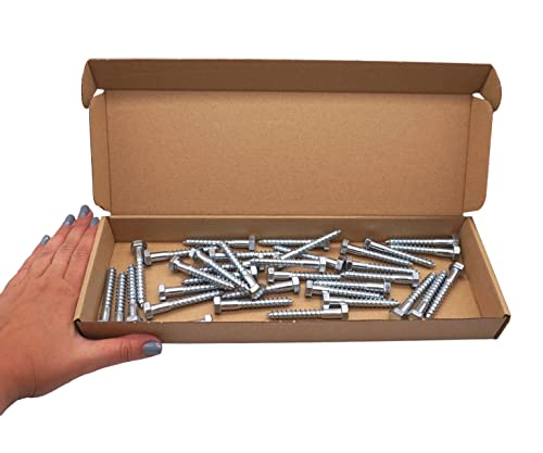 SKIR'CO (35 pcs) DIN 571 Zinc Plated Steel Hexagon Head Wood Screws M8 x 60 mm, Coach Screws, Hex Screw, Lag Bolts - Image 4