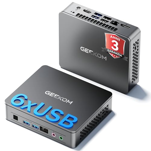 GEEKOM Mini PC(con 3 Anni di Garanzia) - Air12 Lite Mini-PC Silenzioso per Ufficio, Business e...