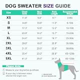 OUOBOB Hundepullover, Extra Weicher Kabelstrick Rollkragenpullover mit Bauchöffnung für Große Hunde wie Labrador oder Golden Retriever, Winterjacke, XL Blue