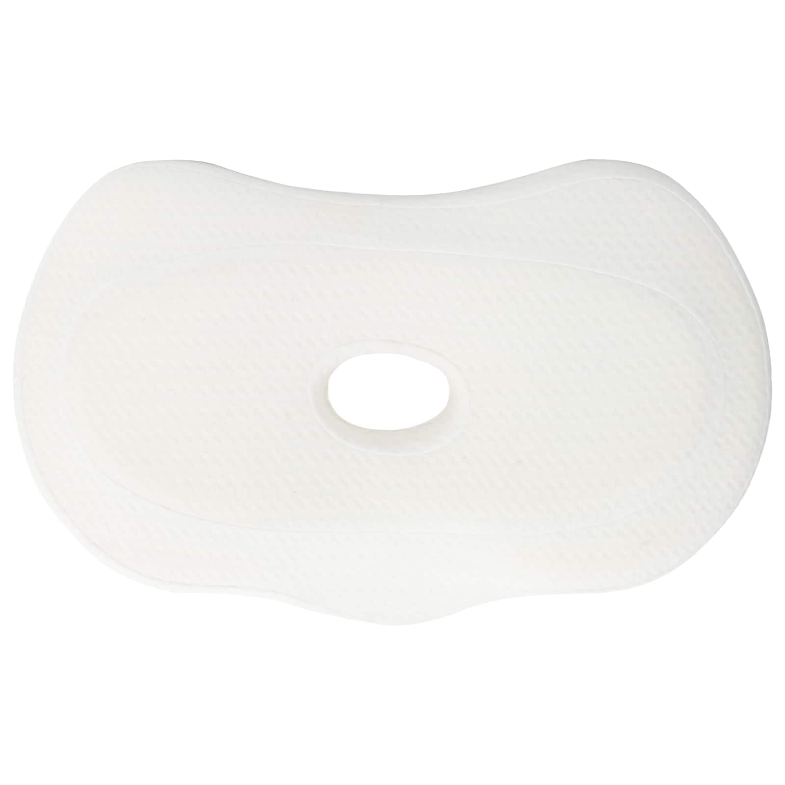 Almohada cervical blanca 53 x 35 x 11 cm de espuma viscoelástica con forma ergonómica transpirable y lavable para dormitorio, cama, almohada para dormir de lado y soporte cervical