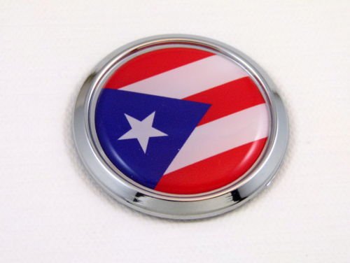 puerto-rico-round-decal-flag-car-chrome-emblem-3d-sticker-bumper-badge