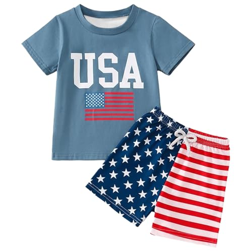 Conjunto de Pantalón Corto y Manga Corta para Niño - Informal, Ideal para el Día de la Independencia, Ropa de Verano Cómoda y Transpirable