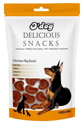 Pets Empire Foodog Healthy Yummy Chicken Big Sushi Treats for Dogs (100 gm) Pack of (1)