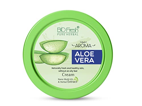 Image of BIOFRESH HERBALS Body Cream - Aloevera Deep Intense Moisturizing Cream Non-Greasy with 24-Hour Hydrating for Soft Dry Skin (800ml, Pack of 1)