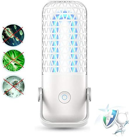 UMYMAYDO1 UV Disinfection Light Portable Sterilization Lamp, Sterilization Rate up to 99%, Professional Ultraviolet Light Sterilizer Sanitizer Rechargeable for Bathroom Wardrobe Hotels Travel (White)