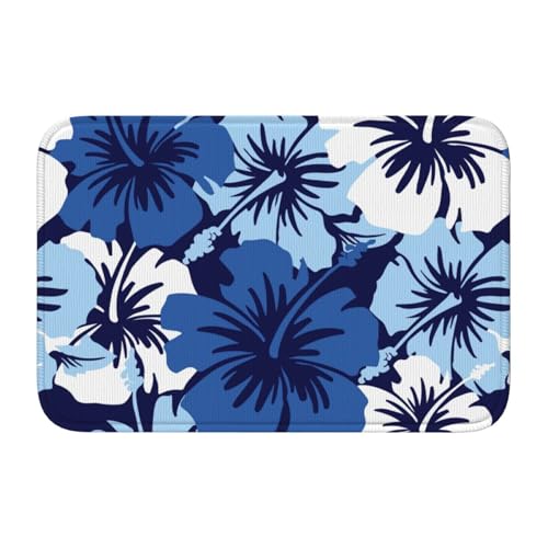 玄関マット ハワイ 花柄 バスマット 室内 屋外 足拭きマット カーペット おしゃれ 北欧 滑り止め付き 洗える ベットルーム 浴室 台所 寝室 業務用 家庭用 40×60cm