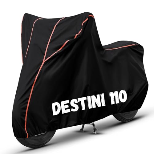 Image of Bike Cover for Destini 110 100% Waterproof, Dustproof & Scratch Resistant| Fully Bottom Elastic UV Resistant Heavy Duty Body Cover | All Weather Outdoor Use