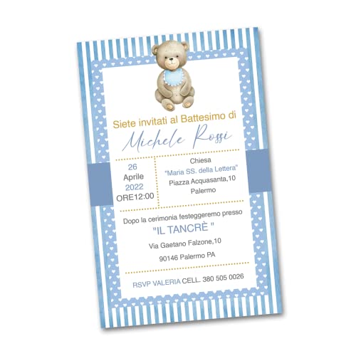 Biglietti Inviti per Festa BATTESIMO