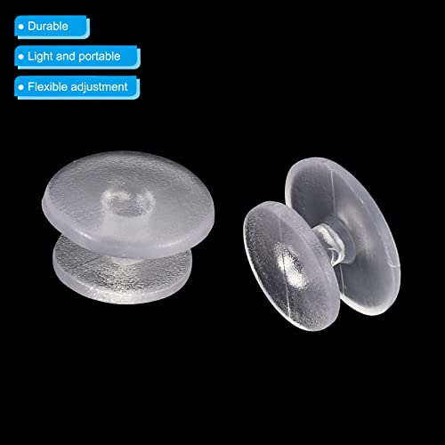 PATIKIL Plastic Button Charm, 50 Pack Backs Wristband 12 x 10mm Dia Buckle Button Accessories Shoe Charm Decoration, Clear - Image 4