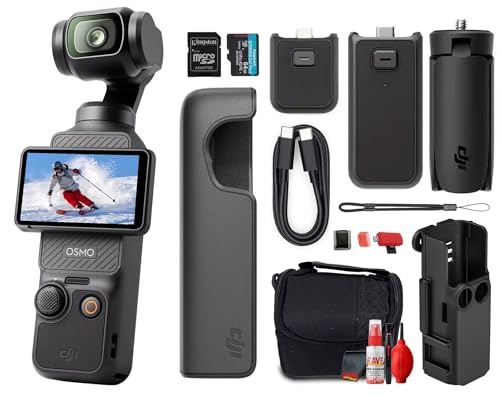 DJI Osmo Pocket 3 Capture More Combo | 1-Inch CMOS 4K 120fps Handheld Gimbal Camera with 3-Axis Stabilization  + 50 in 1 - Detailed View