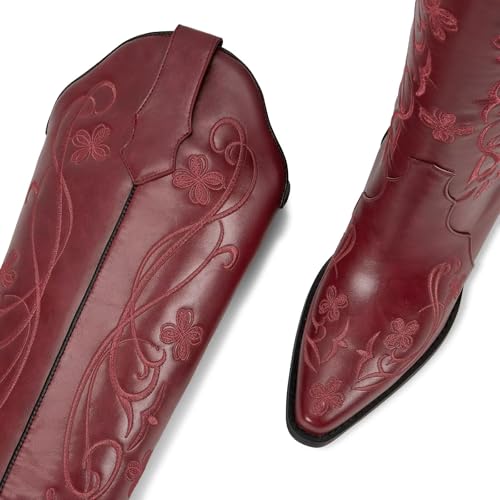 Image of wetkiss Knee High Cowboy Boots for Women, Stable and Comfortable | Western Style,Cowgirl Boots,Versatile,Pull On,Various Occasions,Non-slip Sole,Bohemian Rural Style