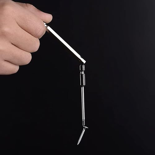 Miniatura 6 de Dandeeler - Juego de brocas de cabeza plana de 12 piezas, puntas ranuradas métricas 3 largas, acero S2, con bolsa de herramientas, 12 piezas