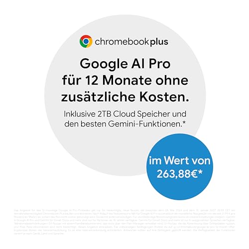 ASUS Chromebook Plus CX14 CX1405CTA Laptop | 14 FHD 16:9 IPS Display | Intel Core 3-N355 | 8GB RAM | 128GB eMMC | Intel UHD | ChromeOS | QWERTZ | Rock Grey