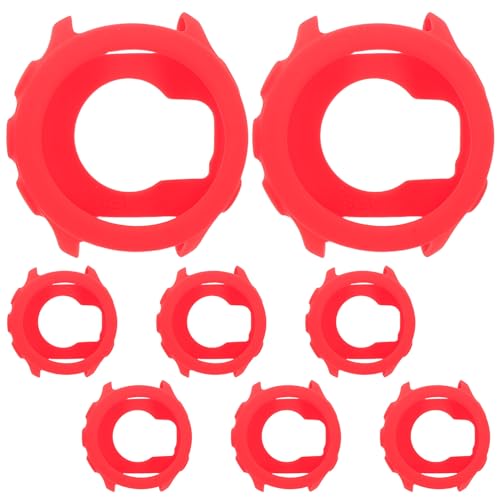 Protector de pantalla para reloj Forerunner con funda antideslizante roja contra arañazos