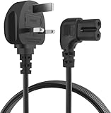 Power Cable for Samsung TV, SHUOMAO 3m Right Angle Figure 8 Power Lead Wire Electrical Cord Compatible with Samsung,Lg,Panasonic,Roku,Hisense,Sharp,Hisense TV,Black