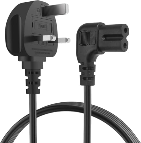 Power Cable for Samsung TV SHUOMAO 3m Right Angle Figure 8 Power Lead Wire Electrical Cord Compatible with Samsung Lg Panasonic Roku Hisense Sharp Hisense TV Black