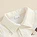 Toddler Baby Boys Girls Polo Shirt Mallard Duck Embroidery Striped Short Sleeve Lapel Button Down Shirts Tops Summer (Mallard Duck Khaki, 18-24 Months)