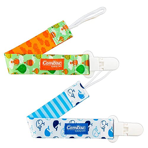 Prendedor de Chupetas 2 Peças Balão E Baleia Comtac Kids