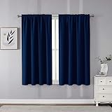 CUCRAF Blackout Curtains 72 inches Long, Room Darkening Window Curtain Panels, Rod Pocket Thermal In