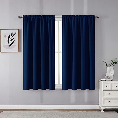 Cucraf Blackout Curtains 72 Inches Long, Room Darkening Window Curtain Panels, Rod Pocket Thermal Insulated Solid Drapes For Bedroom Living Room, 52X72 Inch, Royal Blue, Set Of 2 Panels #TOP20