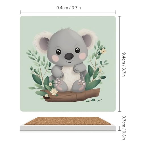 Dessous de verre réutilisables koala pour protéger votre table basse - 3