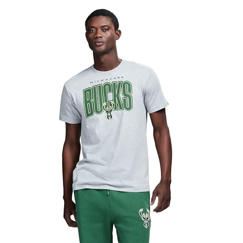 Game 7 x NBA Officially Licensed Mens Graphic Short Sleeve Lightweight Crew Neck Cotton T-Shirt Milwaukee Bucks XXL Heather Grey