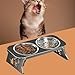 Leefasy Bowls Bowl Versatile Puppy Kitten Removable Indoor Cats Feeding Station Stainless Steel Food Bowls, Gray