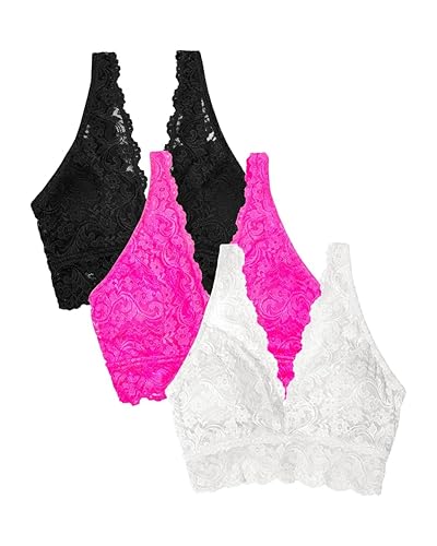 Image of Smart & Sexy Women's Signature Lace Deep V Neck Wireless Bralettes