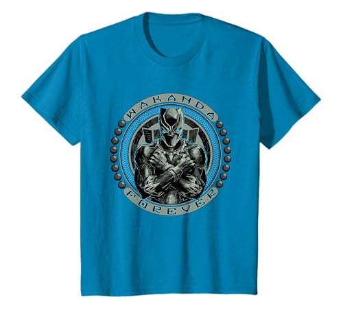 Marvel Black Panther T'Challa Emblème Wakanda Forever T-Shirt