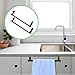 NIYANGLE 2Pcs Black 36Cm Stainless Steel Wall-Mounted Towel Rack Single Bar Bathroom and Kitchen Towel Holder Tool-Free Installation