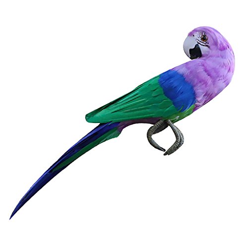 Loro de piel sintética decorativo de 35 cm para adornar tu salón o terraza con un toque exótico 5