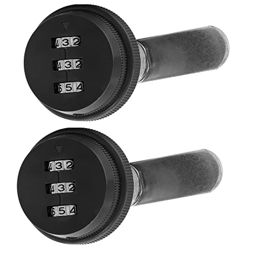 Kyuionty 2 Pack Combination Cabinet Cam Lock, Password Coded Drawer Lock, Zinc Alloy Security Locks for Cabinet Drawers Mailbox (1-1/8