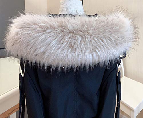 Faux Fur Collar Scarf Hood Trim Neck Warmer for Winter Coat Jacket Parka3