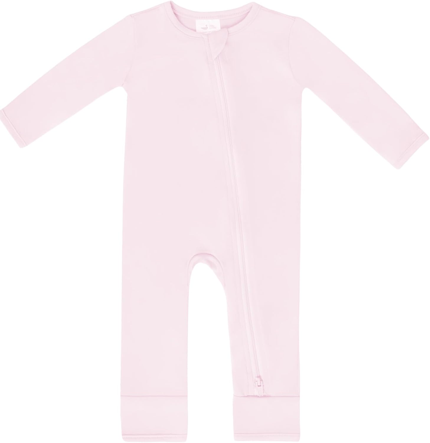 Baby Romper, Soft 2-Way Zipper Footless Long Sleeve Jumpsuit for Baby Boys Girls, 0-9 Months, 12-24 Months