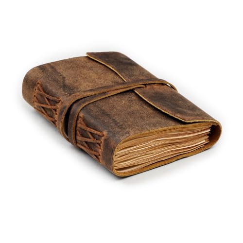LEATHER VILLAGE Leather Journal-7'X5'-Rustic Brown