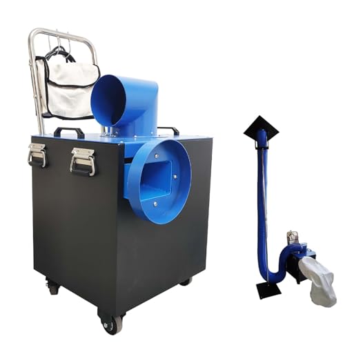 Yokoma Industrial Air Duct Dust Collector 220V/110V Commercial Dust Removal Collecting Equipment with Transformer Vent Cleaning, Air Opening Diameter 19.7