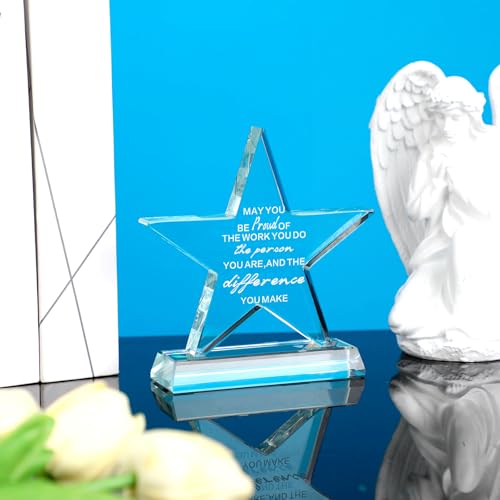 Employee Appreciation Gifts Awards Recognition Crystal Gifts 5.1 Employee of the Month Trophy Award Christmas Appreciation Gift for Coworkers Staff Teacher Employees Students Women Men Colleague