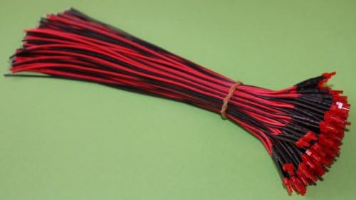 500pcs 2mm Diffused red Pre Wired led Light 2mm Diffused red Led lamp 12V 20cm (red)